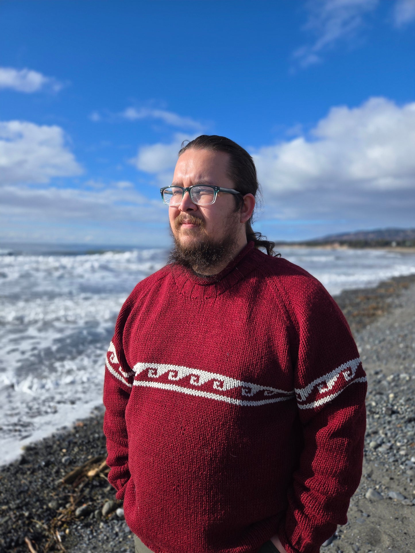 Roll Neck Sweater - Wave