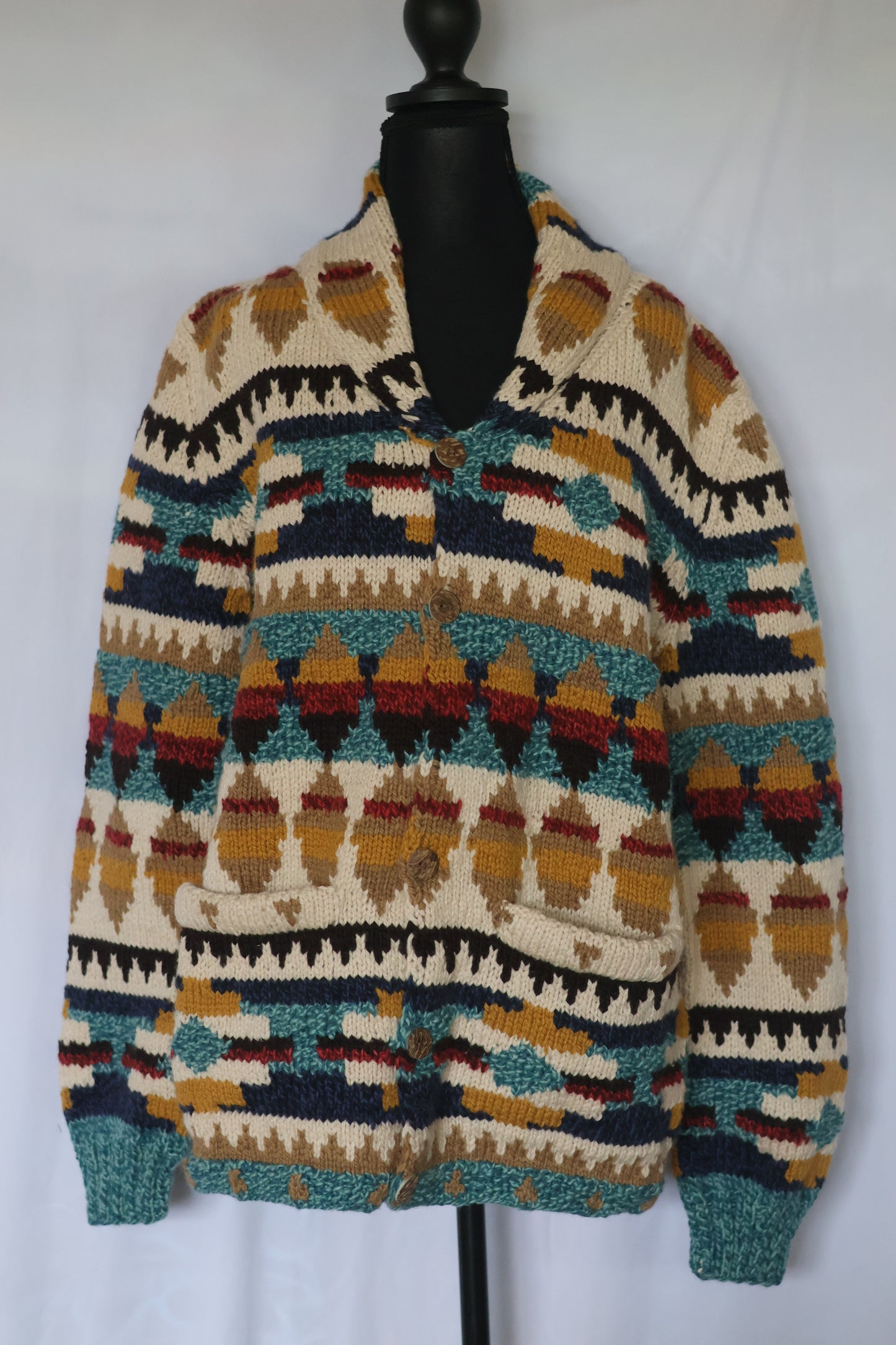 Classic Alpaca Button-Up Sweater - Submarine Model