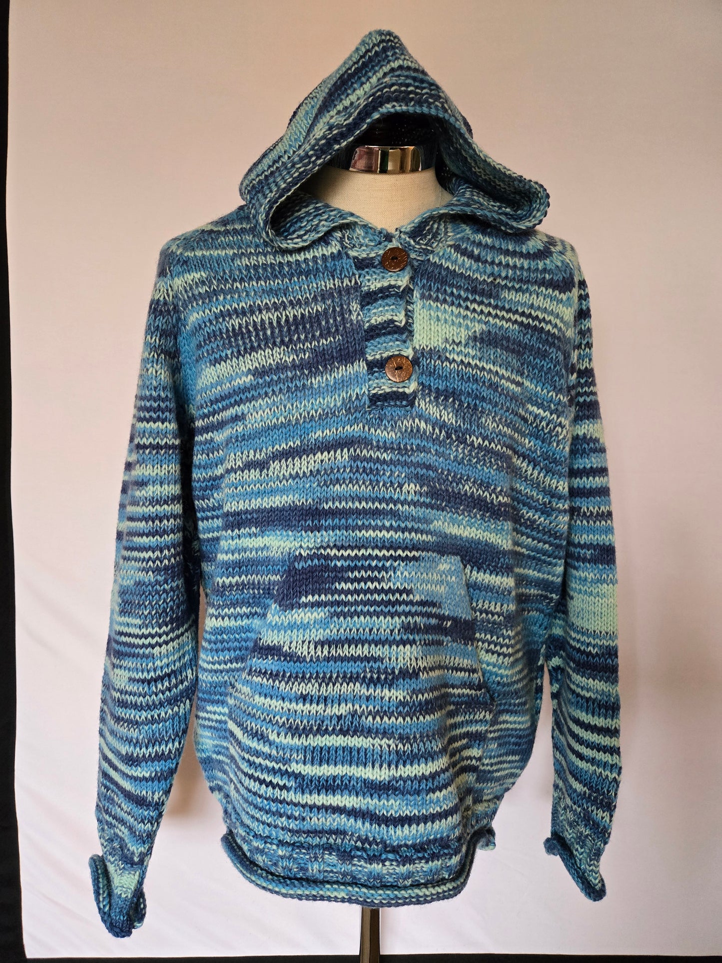 Wool Hoodie - Tie Dye Stripes
