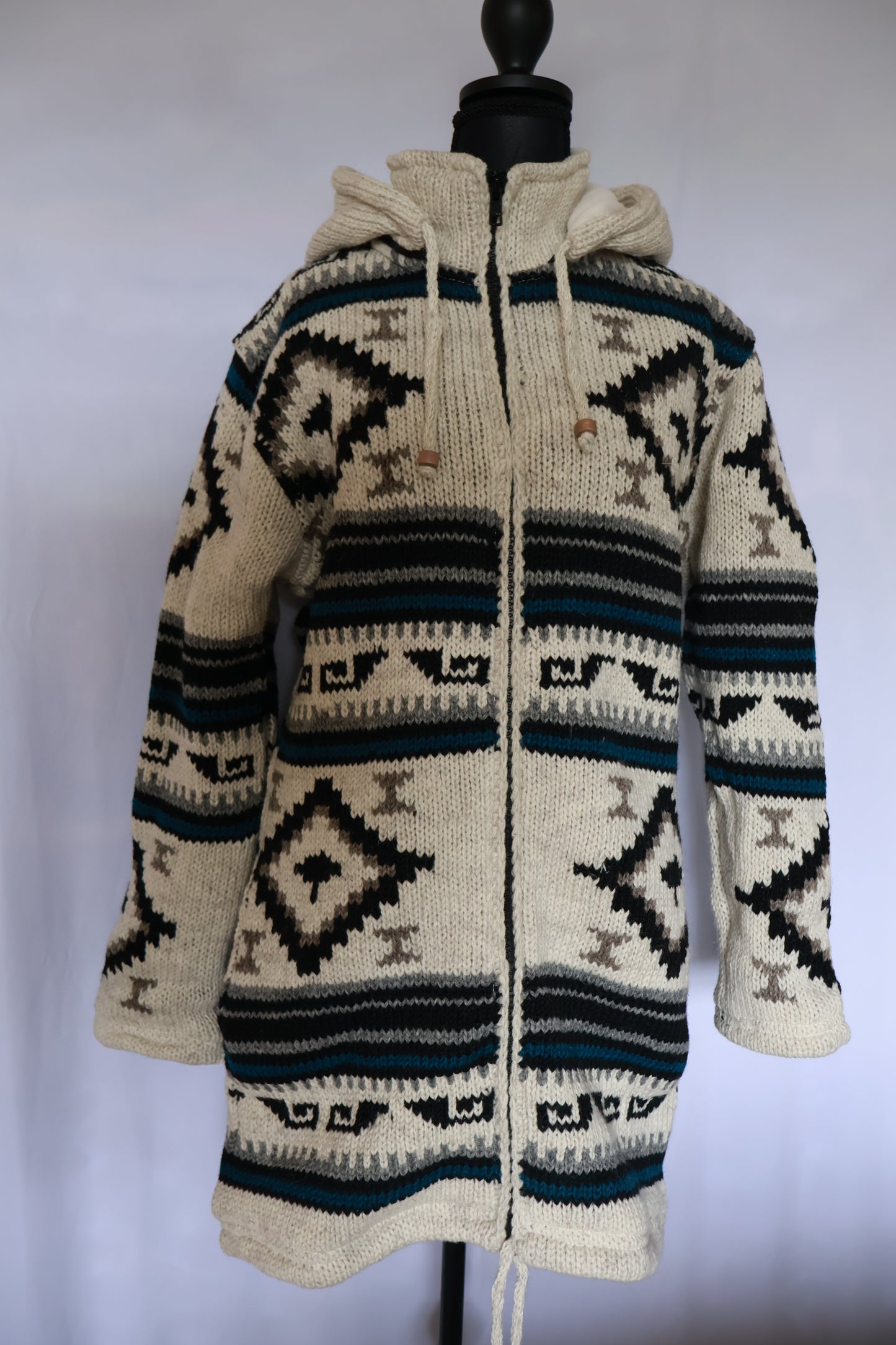 Wool Fleece Lined Jacket - Long - Diamond