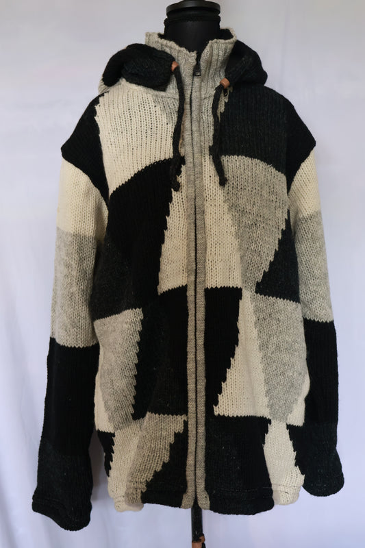 Wool Fleece Lined Jacket - Diamond Checkered