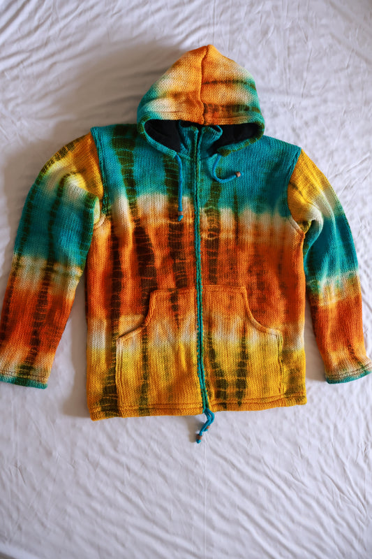 Wool Fleece Lined Jacket - Tie Dye