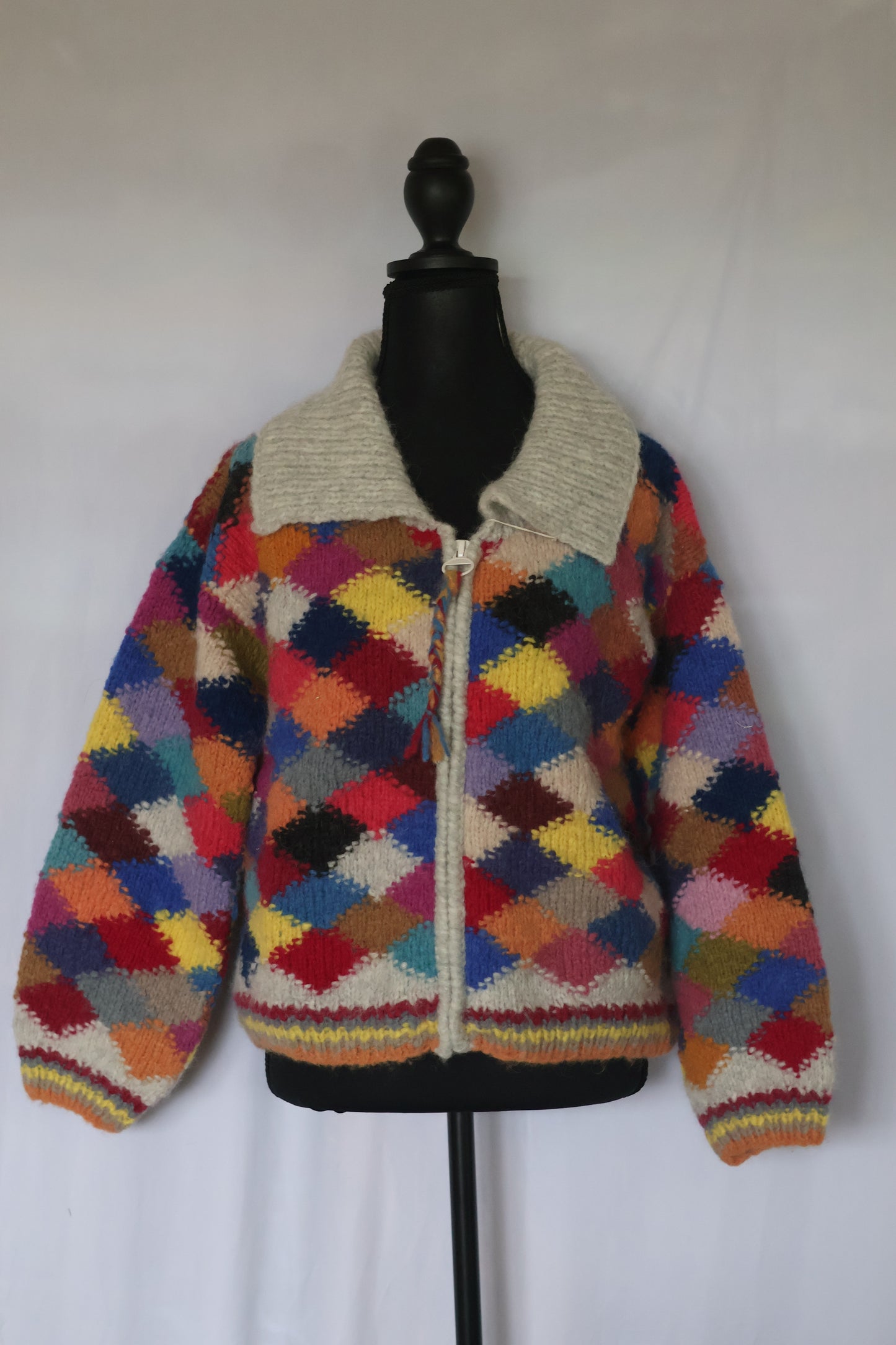 Kaleidoscope Alpaca Zip-Up Sweater