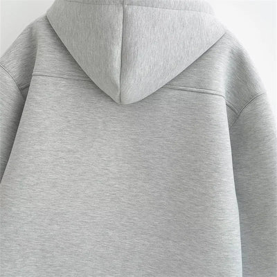 Oversized Zip-Up Hoodie – Women's Unisex High Street Outerwear