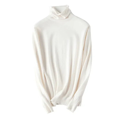 Turtleneck Slim-Fit Women's Sweater – Korean Knit Pullover Jumper