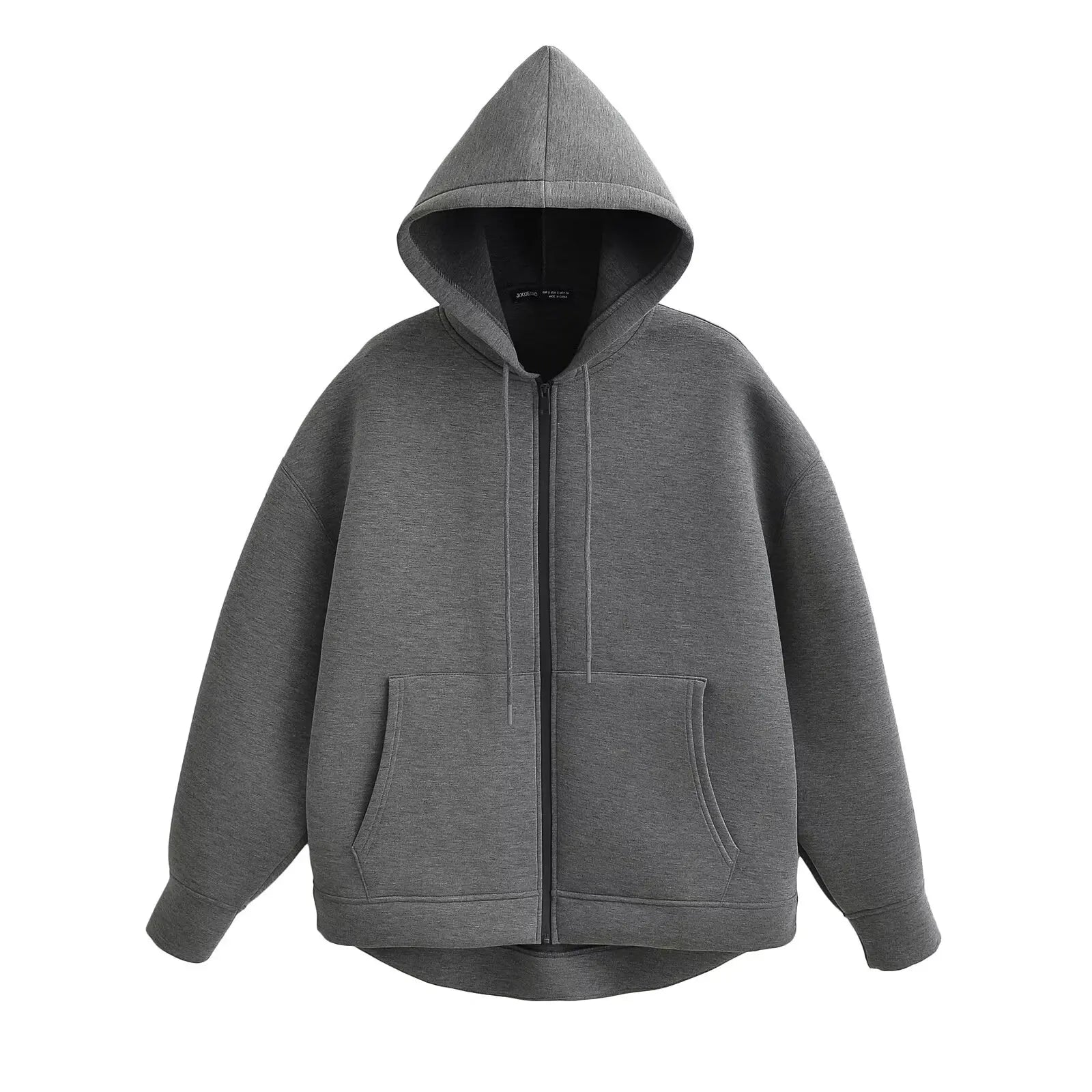 Women's Loose Zip-Up Hoodie Jacket – Big Pocket Casual Outerwear
