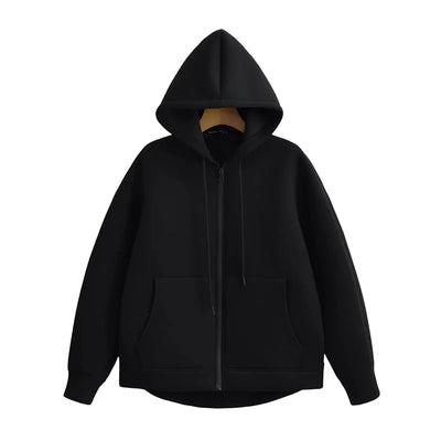 Oversized Zip-Up Hoodie – Women's Unisex High Street Outerwear
