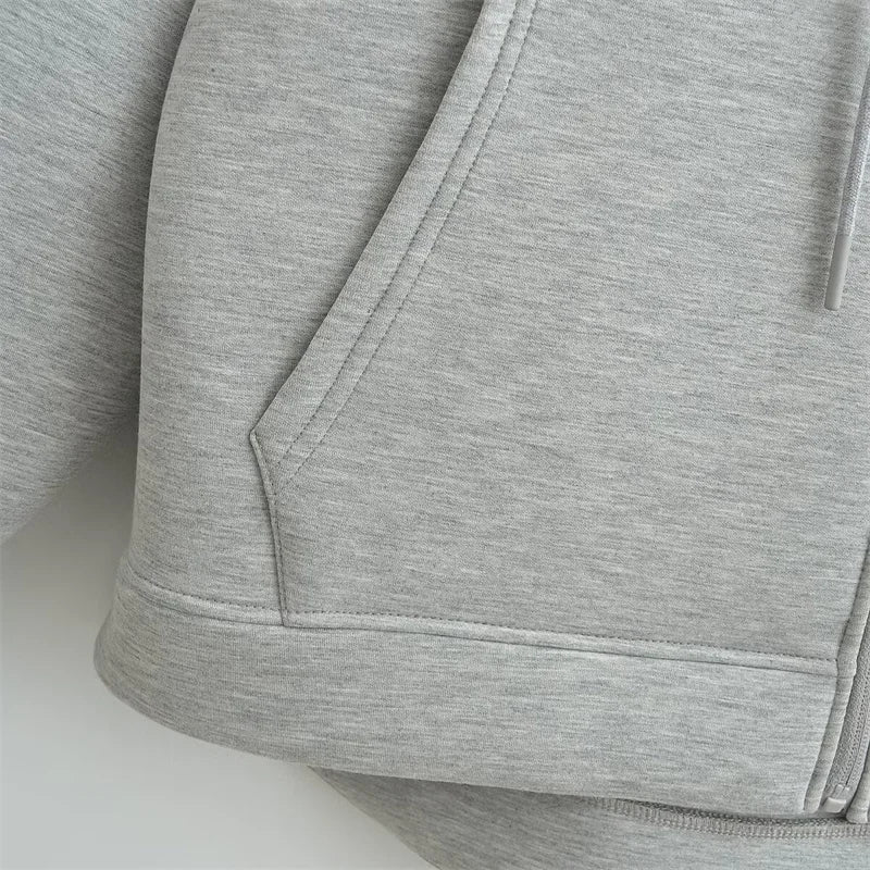 Oversized Zip-Up Hoodie – Women's Unisex High Street Outerwear