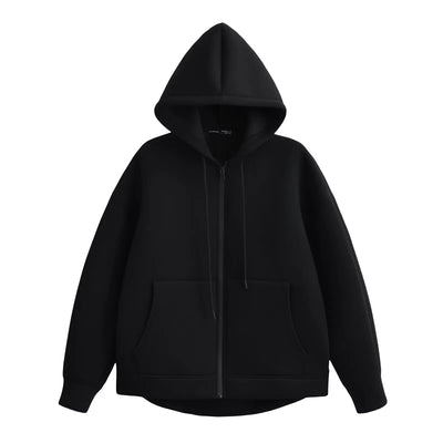 Women's Loose Zip-Up Hoodie Jacket – Big Pocket Casual Outerwear