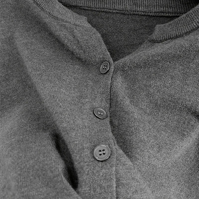Fleece Knit Loose Women's Sweater – Korean Round Neck Casual Top